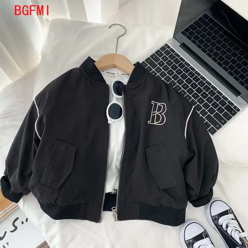 Boys Double sided Baseball Jacket for Spring and Autumn Wear Childrens Casual Handsome Double sided Jacket 241024