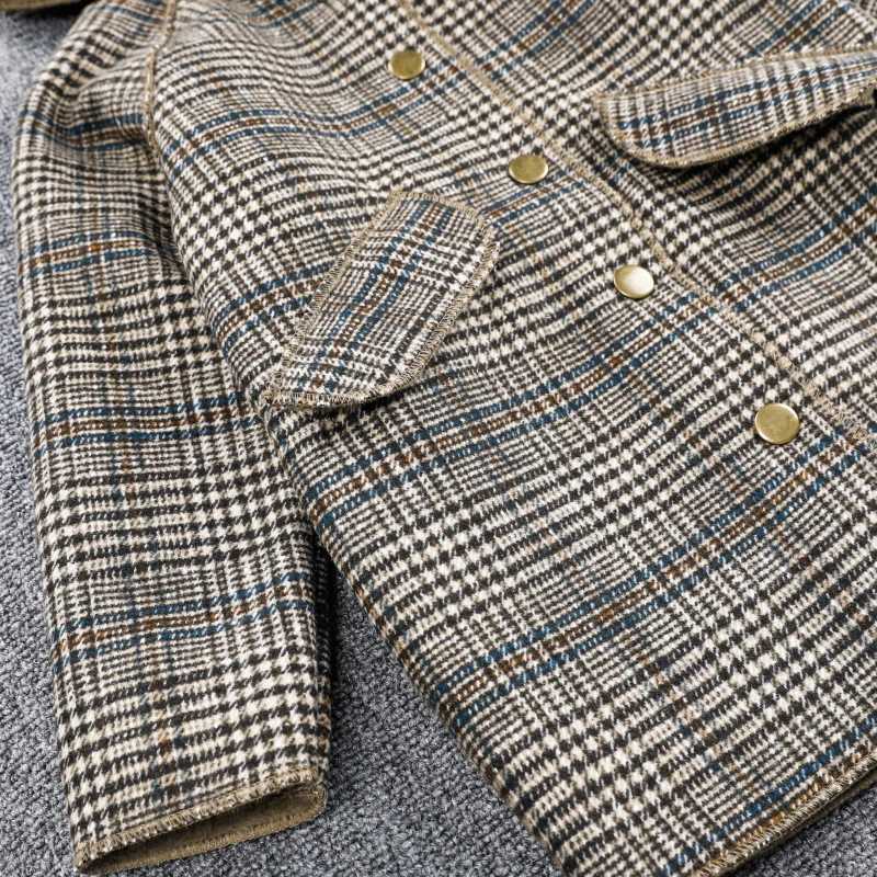 4-15 year childrens winter womens clothing plain weave thick wool jacket jacket youth clothing wool long jacket warm wool W241023