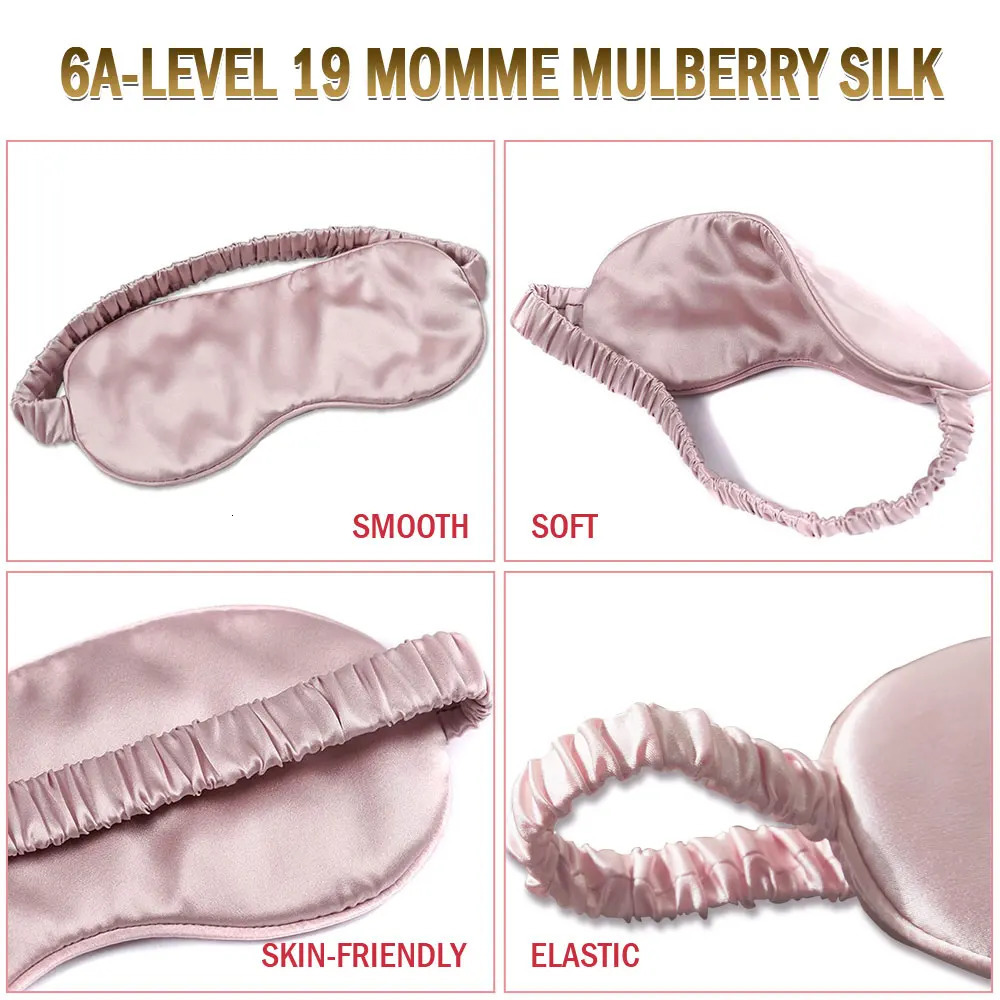 1 piece of pure silk filled sleep eye mask soft travel rest sleep aid patch eye mask healthy eye mask 241024