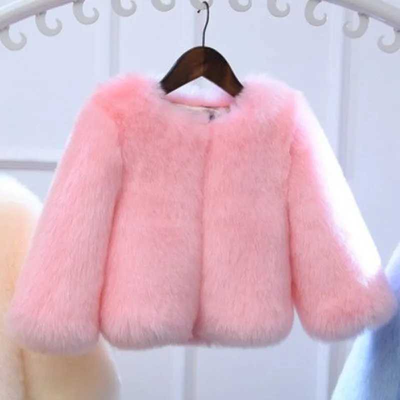 Girls winter jacket new winter childrens fashion clothing girls faux fur top fur coat childrens fur coat W241023