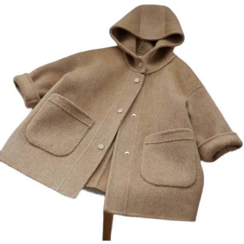 Womens wool jacket windproof jacket 2023 Beau warm thick winter cotton Par Plus size childrens clothing W241023