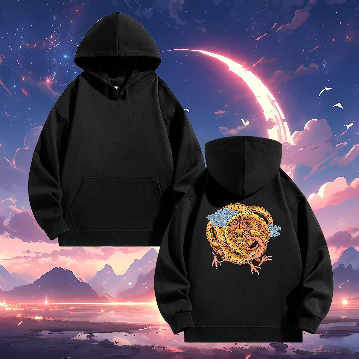 Wholesale Men Sweatshirt hoodie Custom Anime Brand Men Clothes Hoodie Top Pullover Hoodie Casual Thick Fleece Breathable Drawstring