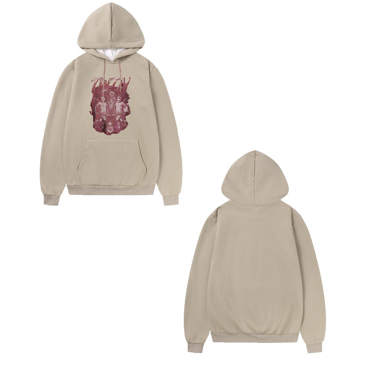 2024 DIY Men Sweatshirt hoodie Hooded Collar Breathable High Quality Men Clothes Hoodie US Size Hoody Street wear Hip Hop Velvet Thick