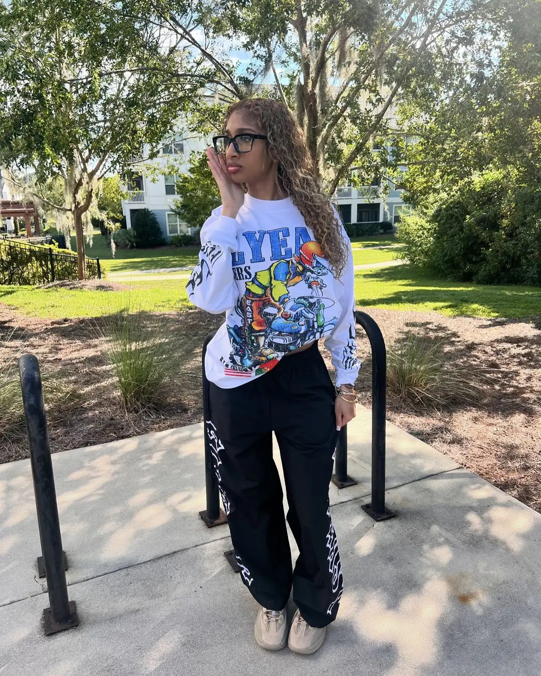 Harajuku bicycle long sleeved oversized womens Gothic love T-shirt Y2K top long sleeved oversized T-shirt mens clothing 241024