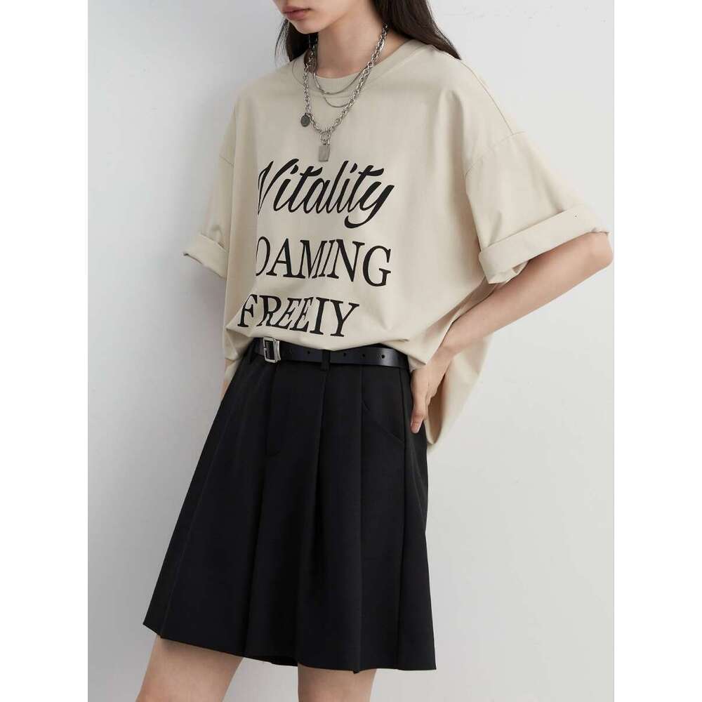 CHIC VEN Women Loose New Minimalist En Casual Shorts A-E Pleated Suit Pants Short Trousers Summer 2024