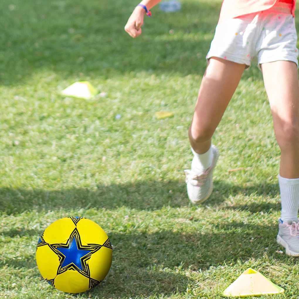 Soft PVC Cover Football Machine Stitched Panels For Durability Soft PVC Cover For Smooth Handling yellowXJ241023