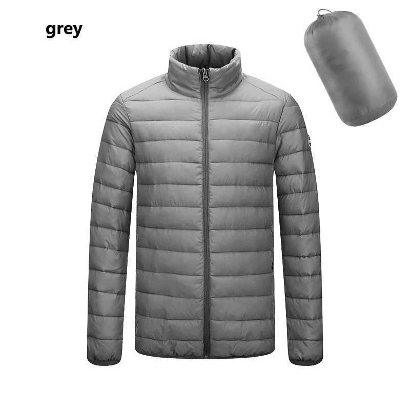 Men's Down Parkas Autumn and winter mens long sleeved jacket with zipper smooth front lightweight down jacket warm and windproof Q241023