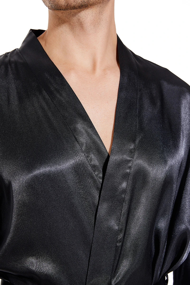 Xinlang satin robe mens silk wedding preparation couple honeymoon king bathroom 2-piece set bride party kimono robe 241023