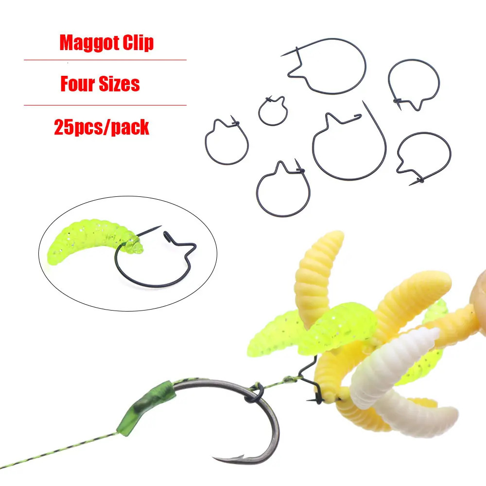 25pcs Carp Fishing Bait Tools Ground Boilie Maggot Clip Method Feeder Hair Rig Fish Lure Spike For Accessoreis Tackle 241024
