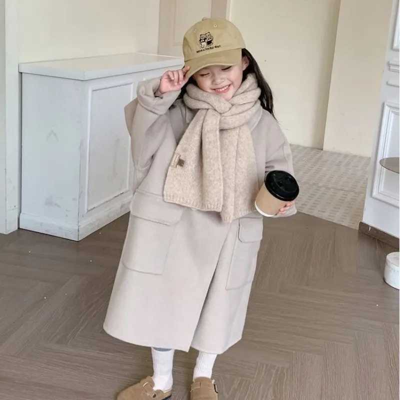 Womens wool coat cotton coat 2023 khaki warm thick velvet winter and autumn youth clothing W241023