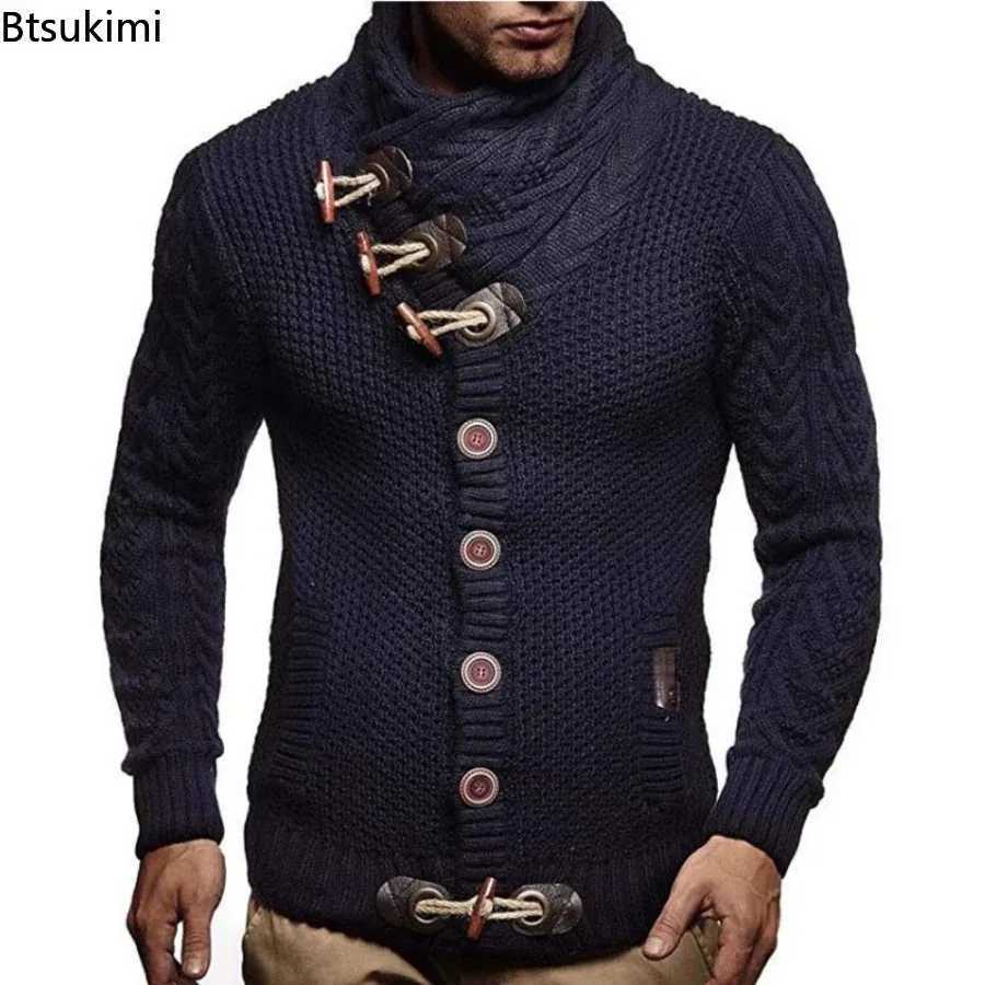 Autumn Winter Man Sweaters Streetwear Clothes Turtleneck Sweater Men Long Sleeve Knitted Pullovers Soft Warm Basic Sweater Male LX241024