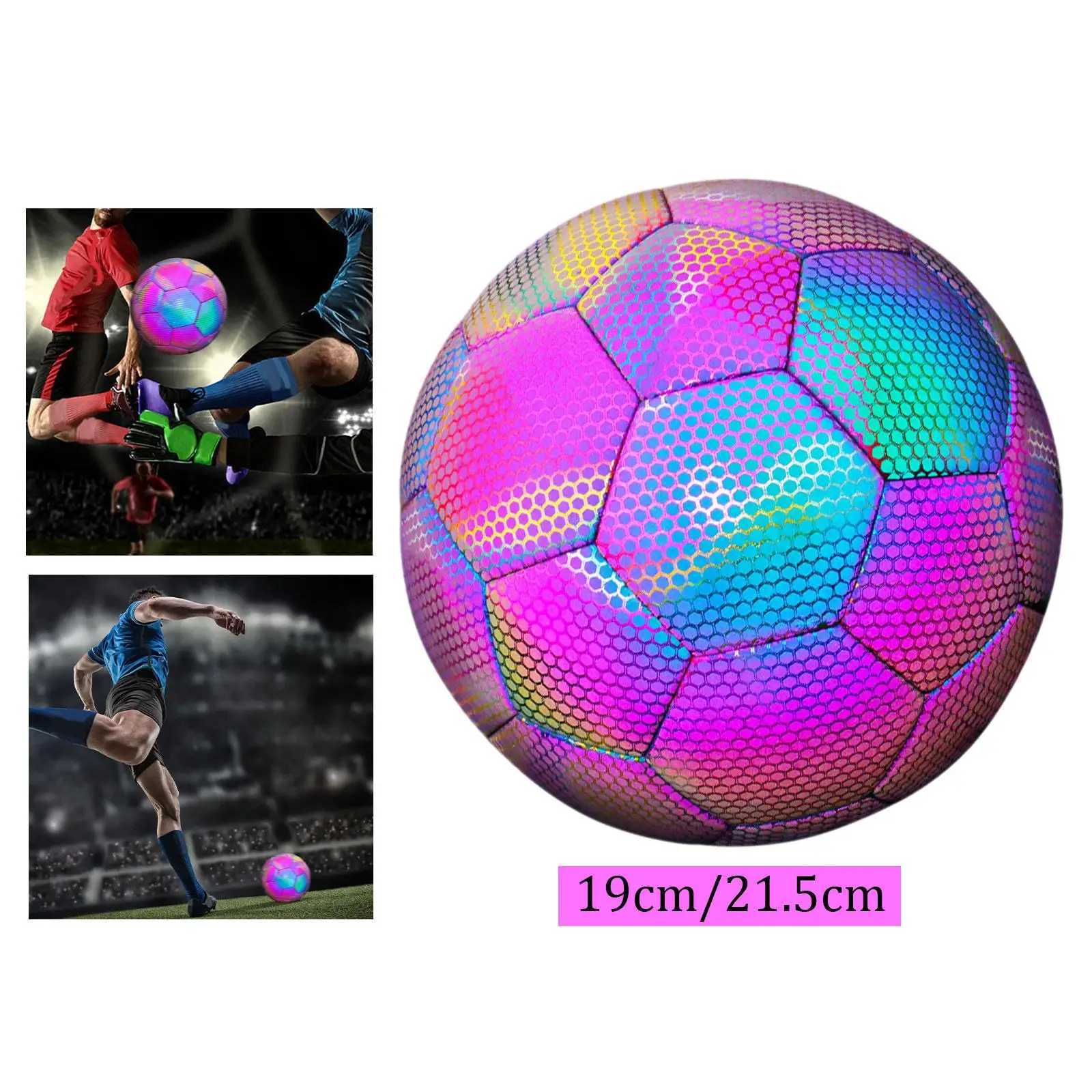 Football Holographic Luminous Wear-Resistant Rctive Football Training BallXJ241023