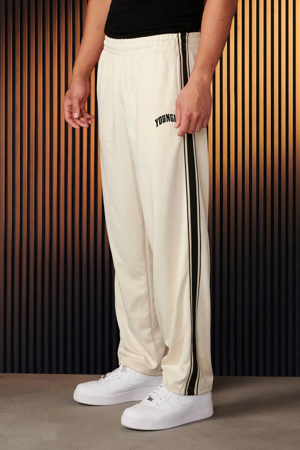YA American Style mens sports pants for jogging fitness and fitness printed mid waist pants for fashionable and casual mens wear 241024