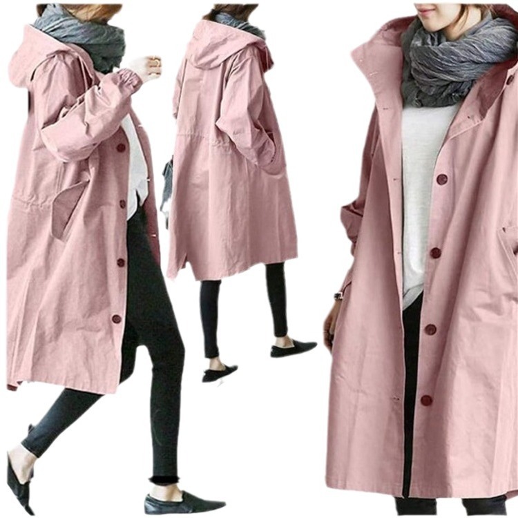 autumn casual style trench coat for women medium to long short 2024 temperament waist cinching 18 color size 8 long sleeved jacket