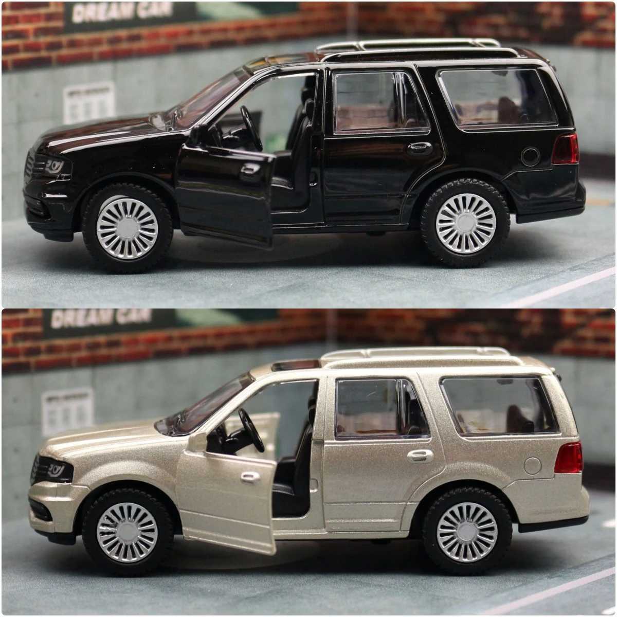 1/46 Lincoln Navigator SUV Childrens Toy Car Model Die Casting Metal Car Micro Pullback Series Gift Box X241024