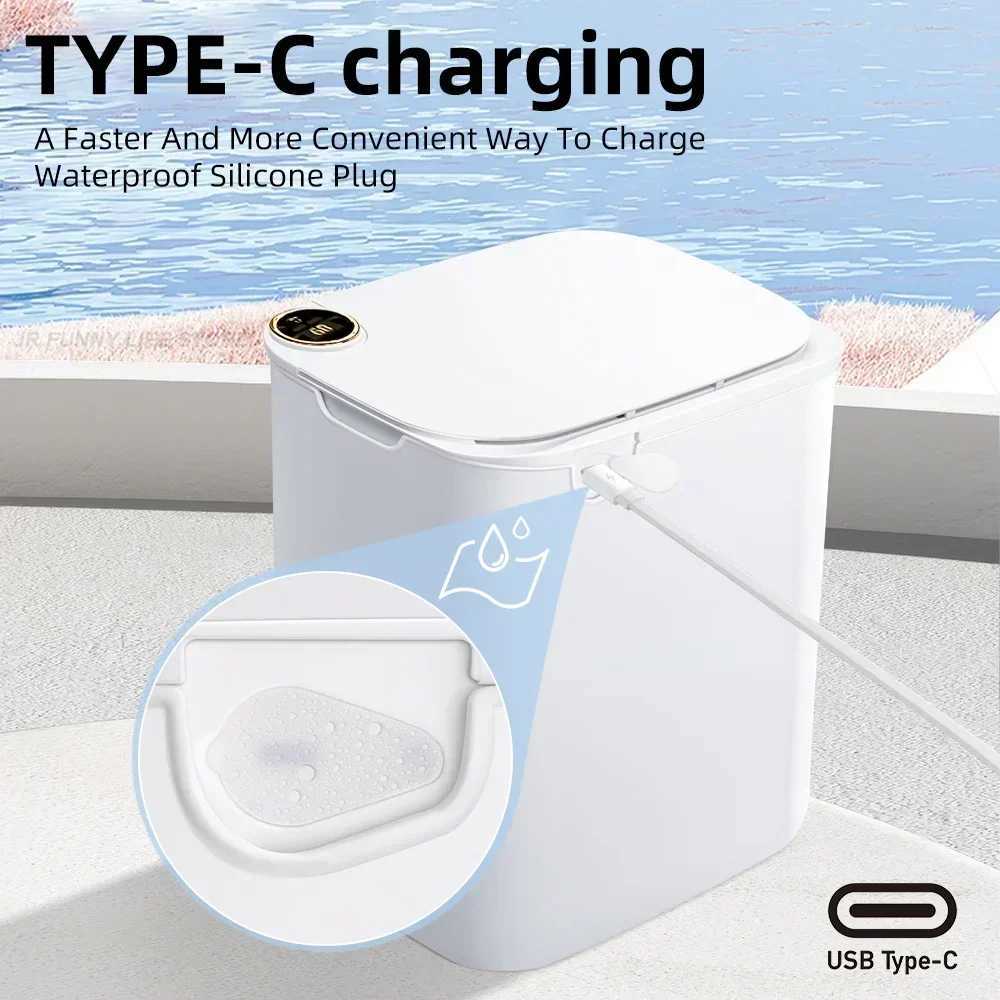 18L intelligent sensor intelligent sensor with display C-type automatic charging kitchen toilet Y241105