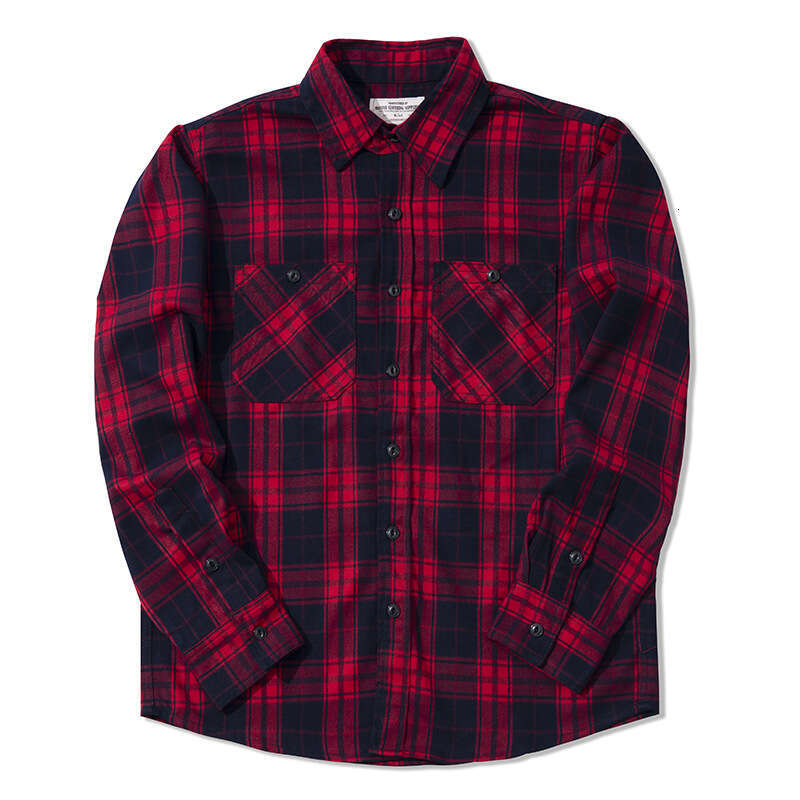 Autumn Winter New Style Top Casual Heavy Thick Plaid Shirt AMEKI Long Sleeve Men's Overalls Outdoor Trekking Climbing Clothing
