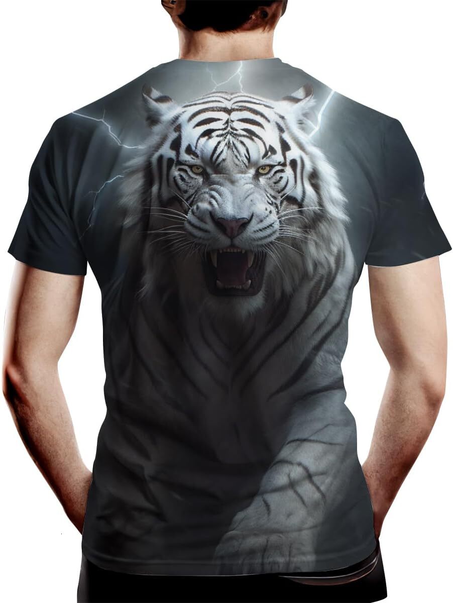Mens T shirt Fashion Novelty Shirt Tiger Graphic Print Men's Cool T-Shirt tee Casual tops summer clothes Fashionable and cool