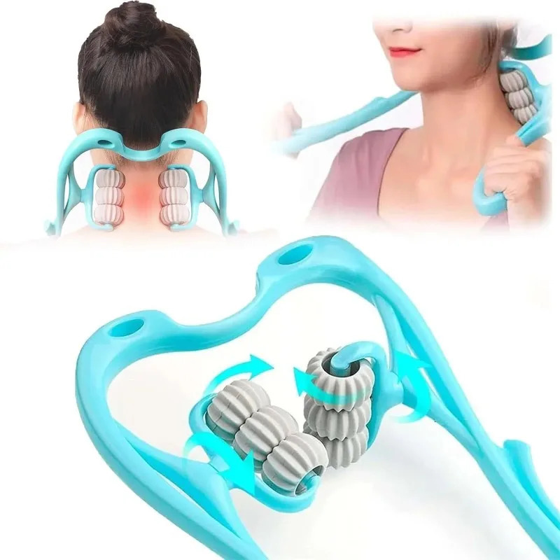 Neck Massager for Shoulder Trigger Point Plastic Pressure Therapy Massageador Massagem Relieve Hand Roller 241024