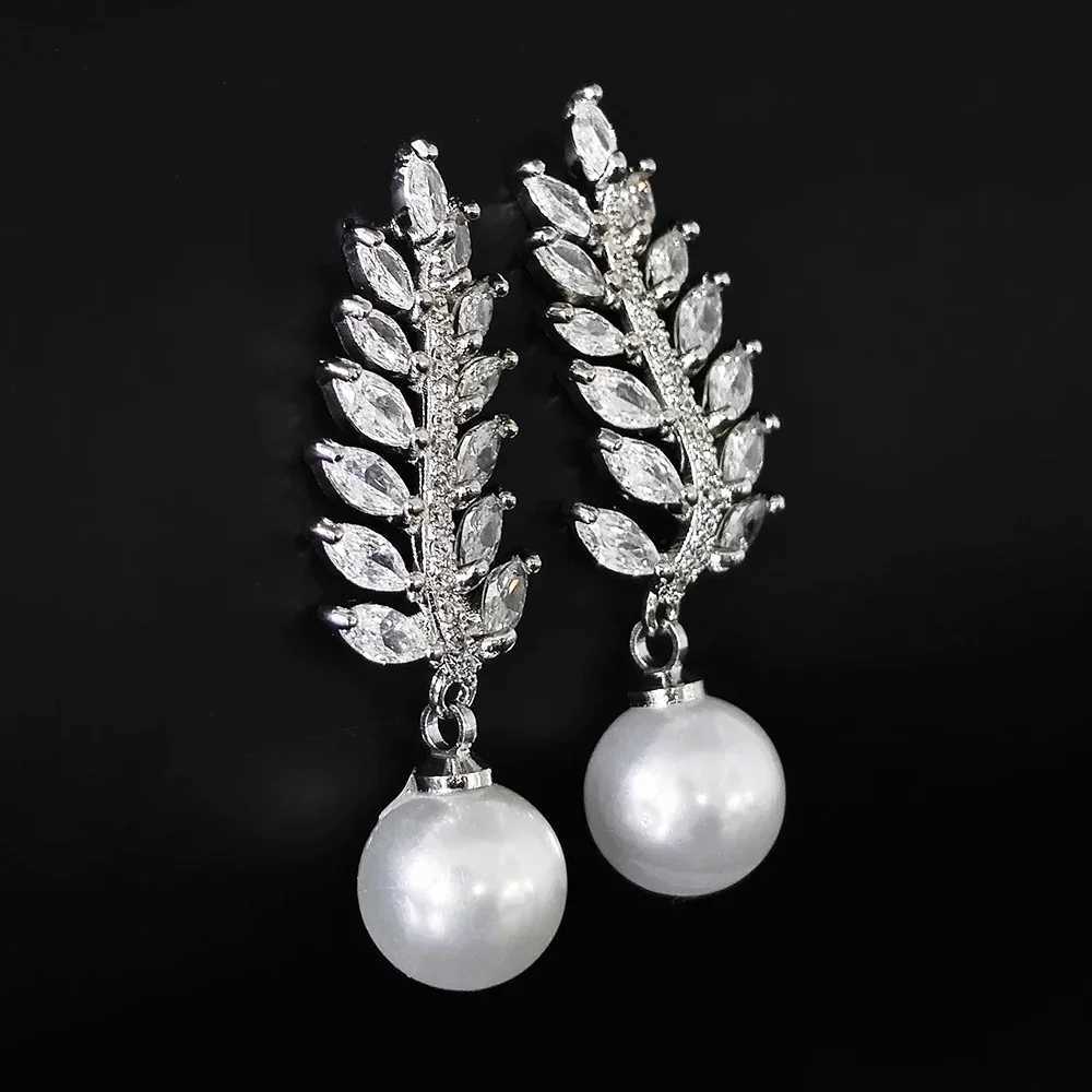 Moonso arrives at Tren Foliage to simulate pearl earrings womens anniversary gift jewelry wholesale E7494 W241023