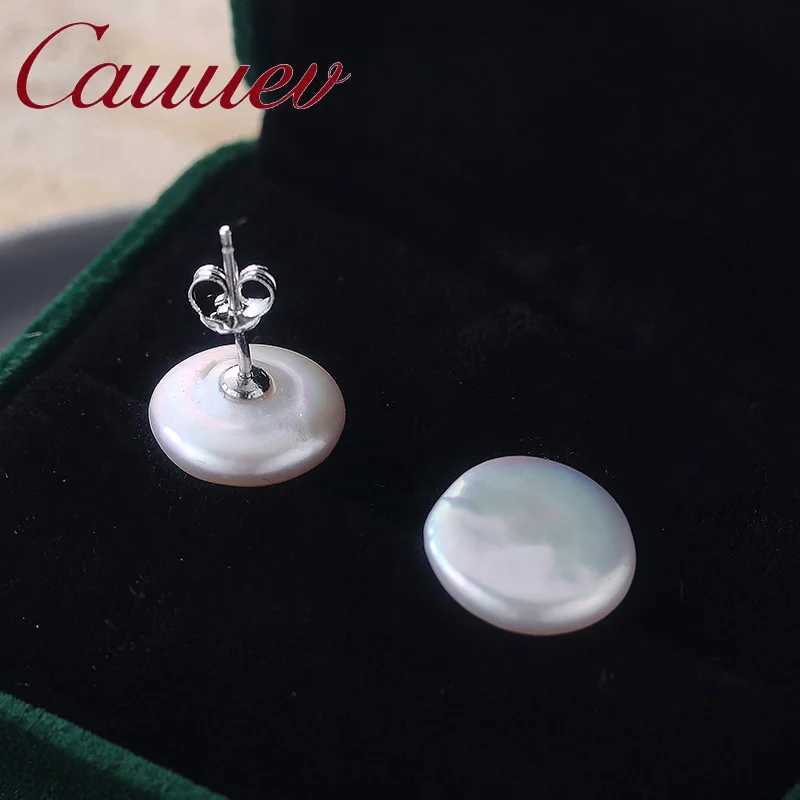 BIg Natural Freshwater Pearl 925 Sterling Silver Korean Earrings Fashion Jewelry Gifts for Women cauuevX241023