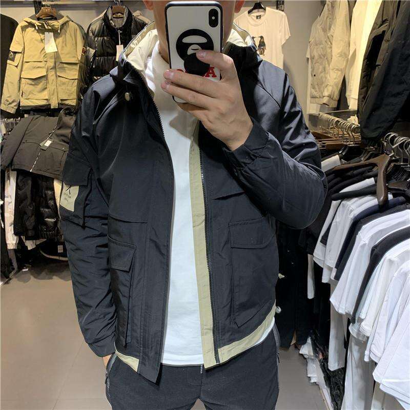 Autumn Winter Cotton Jacket Men's Outdoor Sport Trekking Hiking Camping Climbing Ski Casual Hooded Tops Youth Fashion Loose Coat