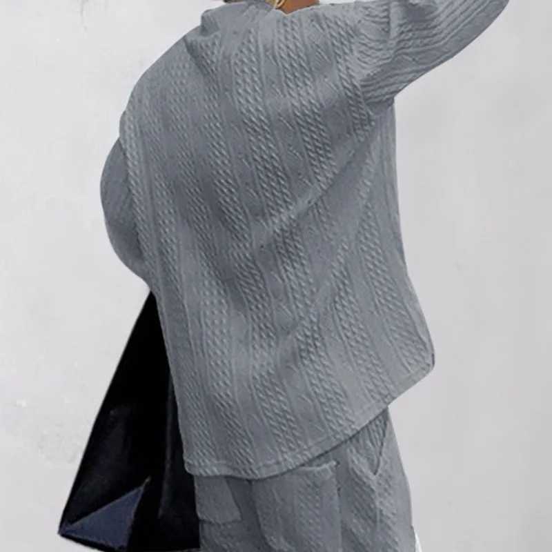 Autumn Mens V-neck Pullover Loose Long-sleeved Sweater Casual Jacquard Knitwear Fashion Soild T Shirts Jacquard Top Man Clothes LX241024