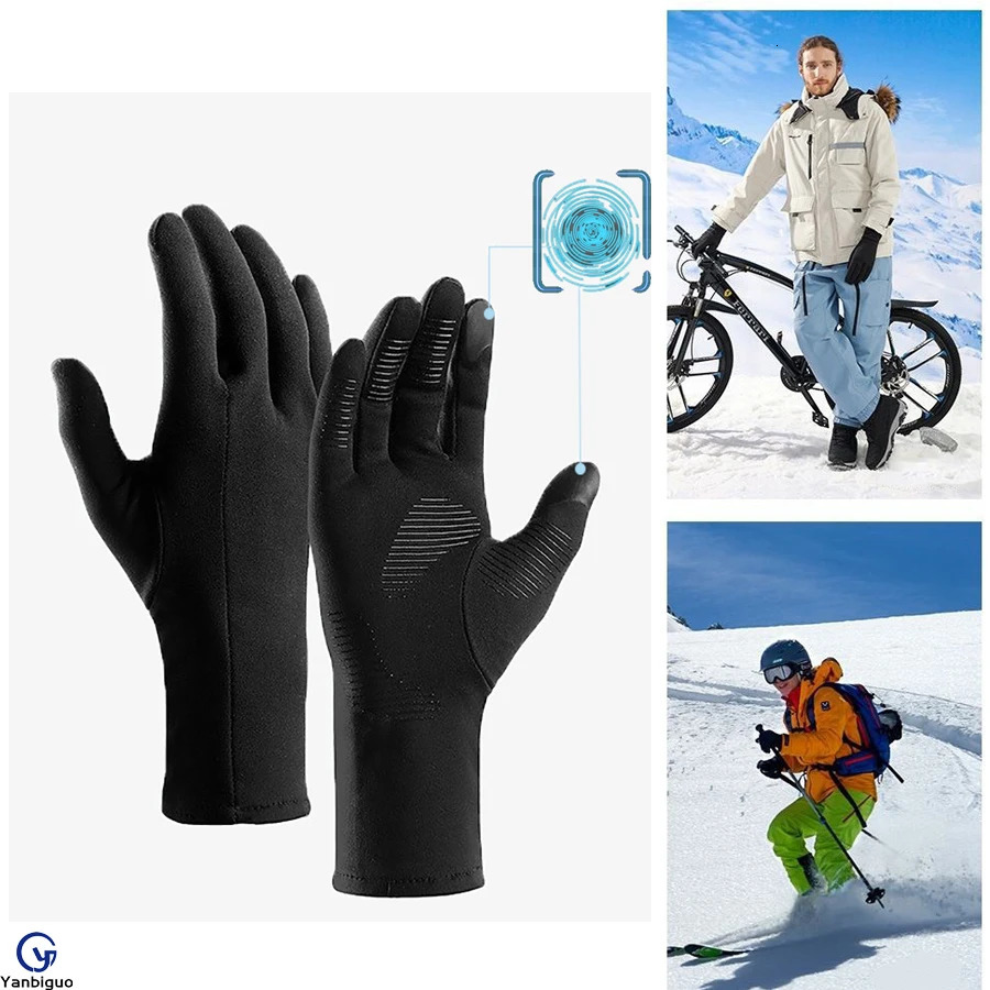 Ski Gloves Liners Thermal Warm Touch Screen Suit for Men Women Cycling Running Thin Lightweight Winter 241024