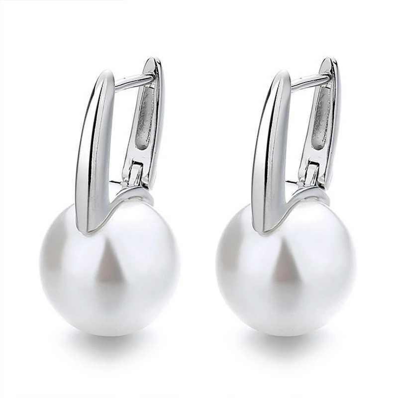 New Cute Pearl Stud Ring Earrings Womens Silver Earrings Mini Hug Rings Wedding Fashion Jewelry W241023