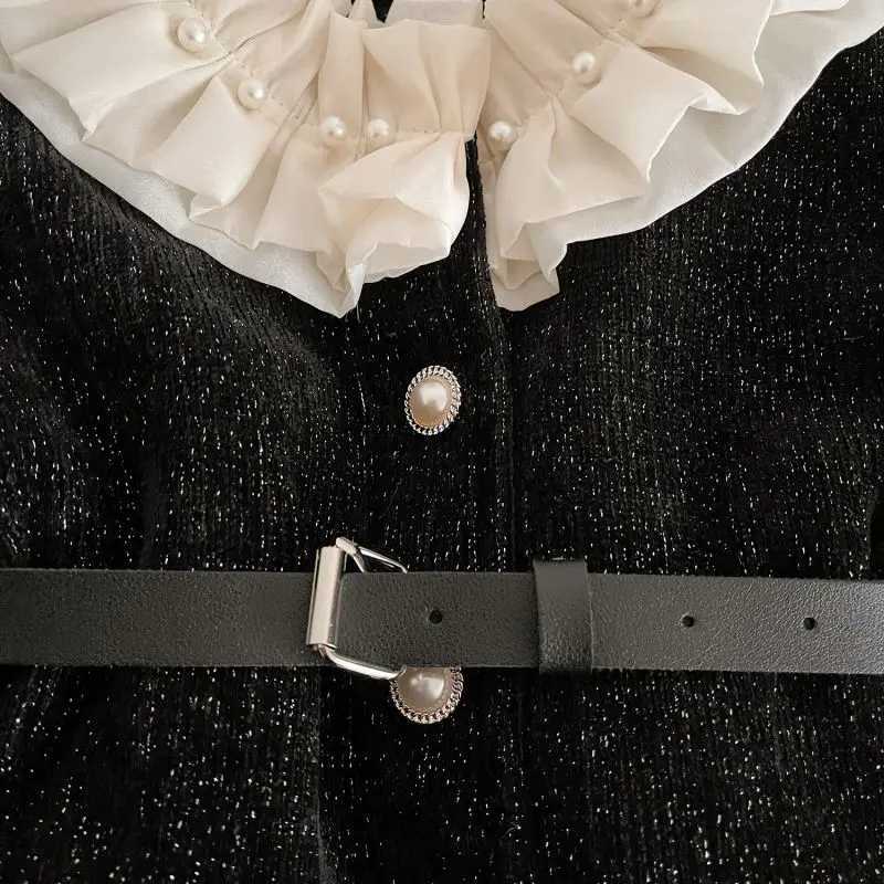 Baby girl princess cotton pearl jacket with ruffled edges childrens coat with outer cover warm spring summer winter baby clothing 18M-10Y W241023