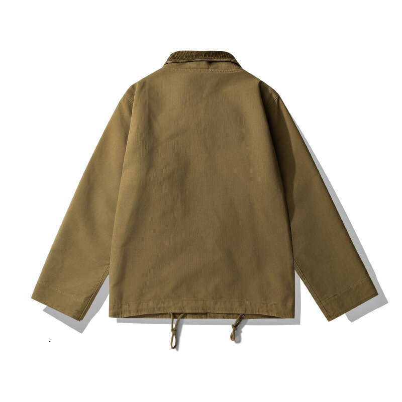 OKONKWO Navy N-1 Deck Jacket Thin Stand Up Collar Coat Amiki Outdoor Trekking Training Fiess Sports Camping Blazer Workwear
