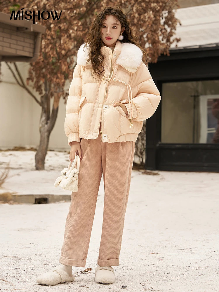 MISHOW Womens Down Jacket Autumn/Winter Korean Cut Warm Windproof Inflatable Jacket Sweet Thick Womens Coat MXC58Y0033 241023