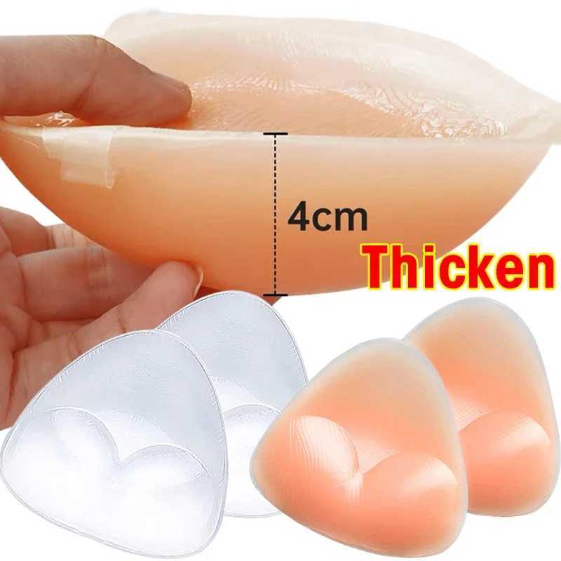 2Pcs Women Breast Push Up Pad Silicone Thick Bra Underwear Pad Nipple Cover Stickers Patch Bikini Insert Swimsuit AccessoriesXJ241024
