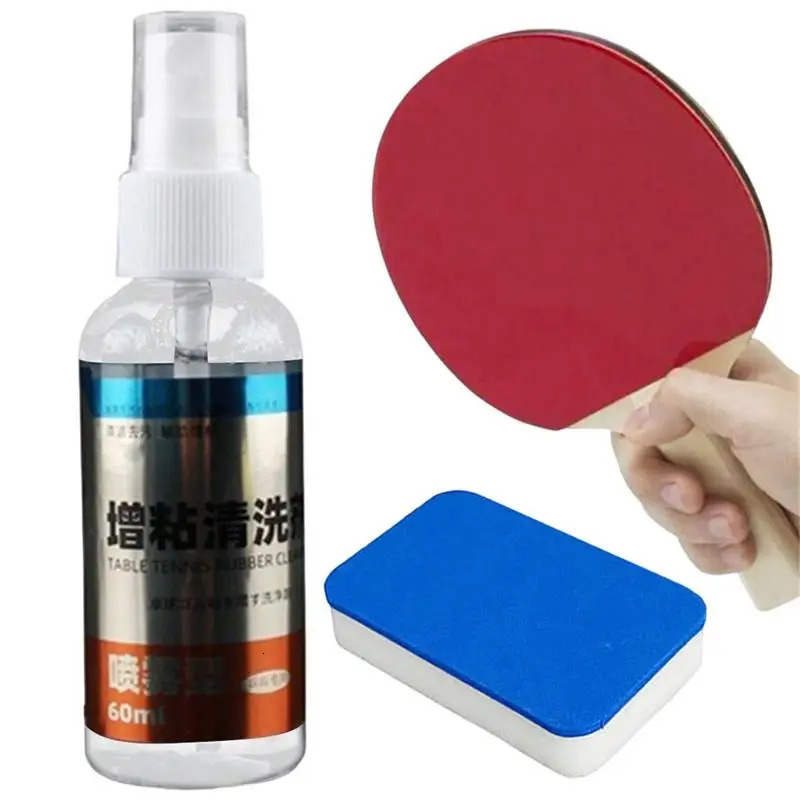 60ml Table Tennis Rubber Cleaner Spray Racket Set Tackifier Polish Super Strong Removal Maintenance Fluid 241024