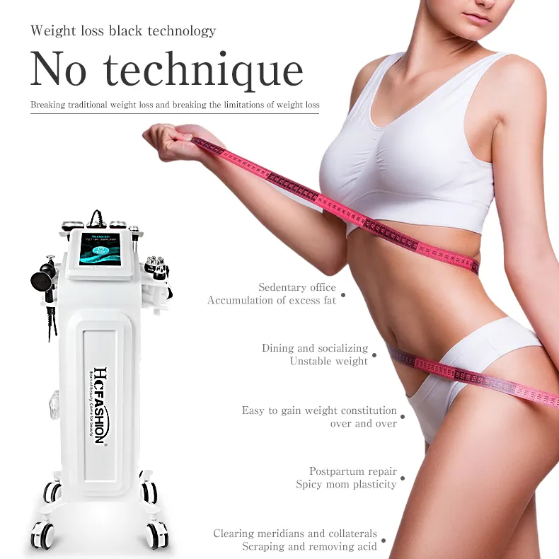 Best Effects Vacuum Cavitation Anti-cellulite for Body Shaping Slimming 9 in 1 Lipolysis Machine Comfort Body Massage Scraping & Cupping Skin Smoothin