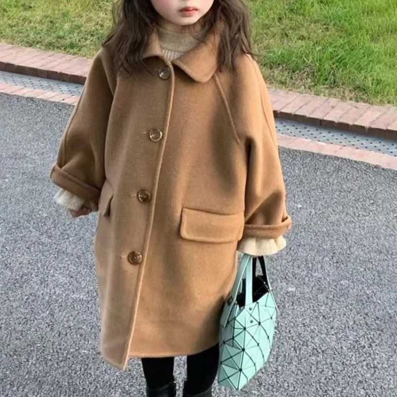 Womens wool coat windbreaker 2023 pure cotton warm winter cotton Par Plus size childrens clothing W241023