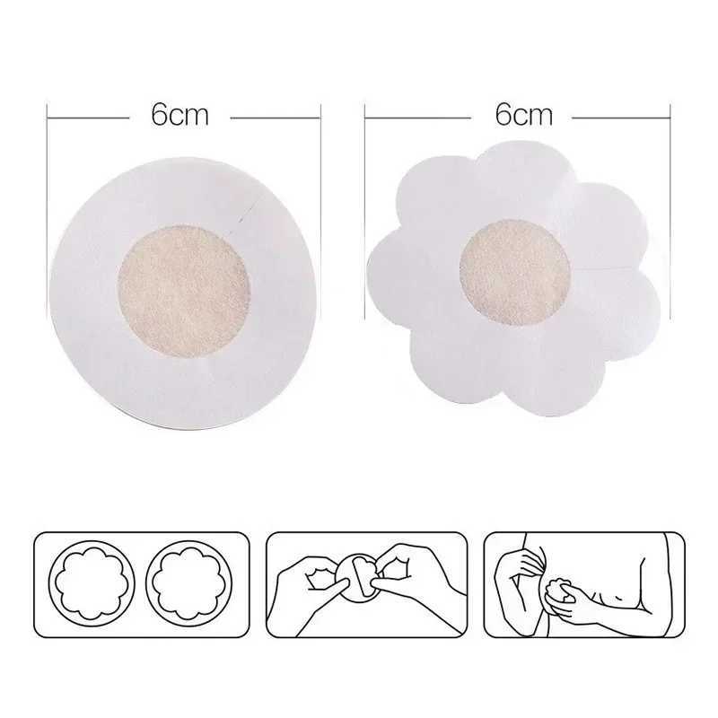 60pcs/box Invisible Nipple Pasties Breast Lift Tape Womens Overlays on Bra Stickers Chest One-off Nipple Covers Pads LingerieXJ241024
