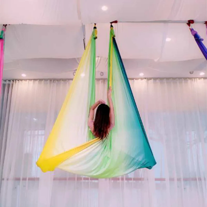 Multicolour Aerial Antigravity Yoga Hammock Swing Flying Bed Bodybuilding Gym Fitness Equipment Inversion Trapeze 241024