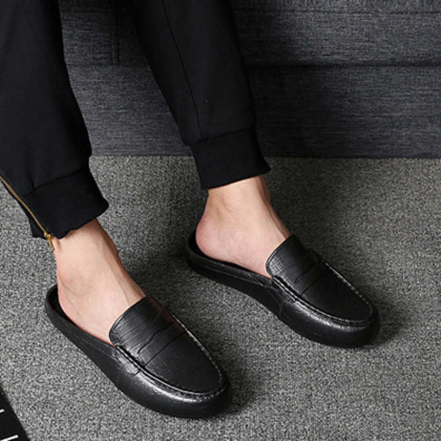 Men Dress Shoes Summer Mens Slippers Anti Slip Wear Resistant White Outerwear Trendy Half Tow Casual Shoes Adult Cool 241009