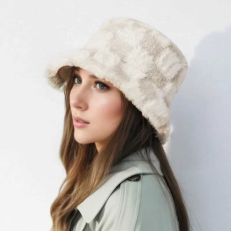 Winter Rhbus grid fisherman hat Japanese Berber wool bucket hat thick design keeps warm X241023
