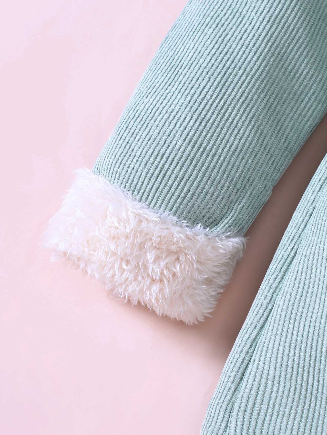 New Sled Girl Autumn Solid Color Medium High Collar Plush Sleeve Trench Coat Suitable for Small and Medium sized Children W241023