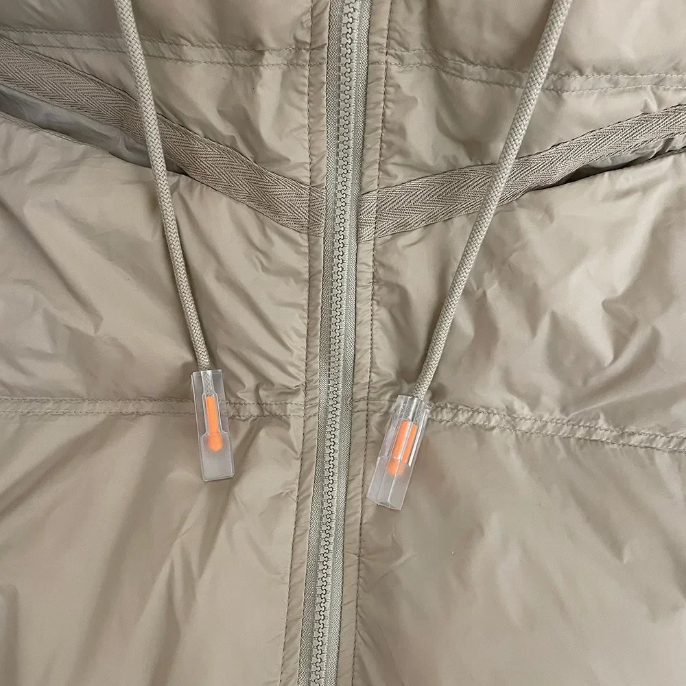 Autumn/Winter Classic Thick and Extra Long White Duck Down Jacket with Dalian Hat for Womens Winter Coat 241023