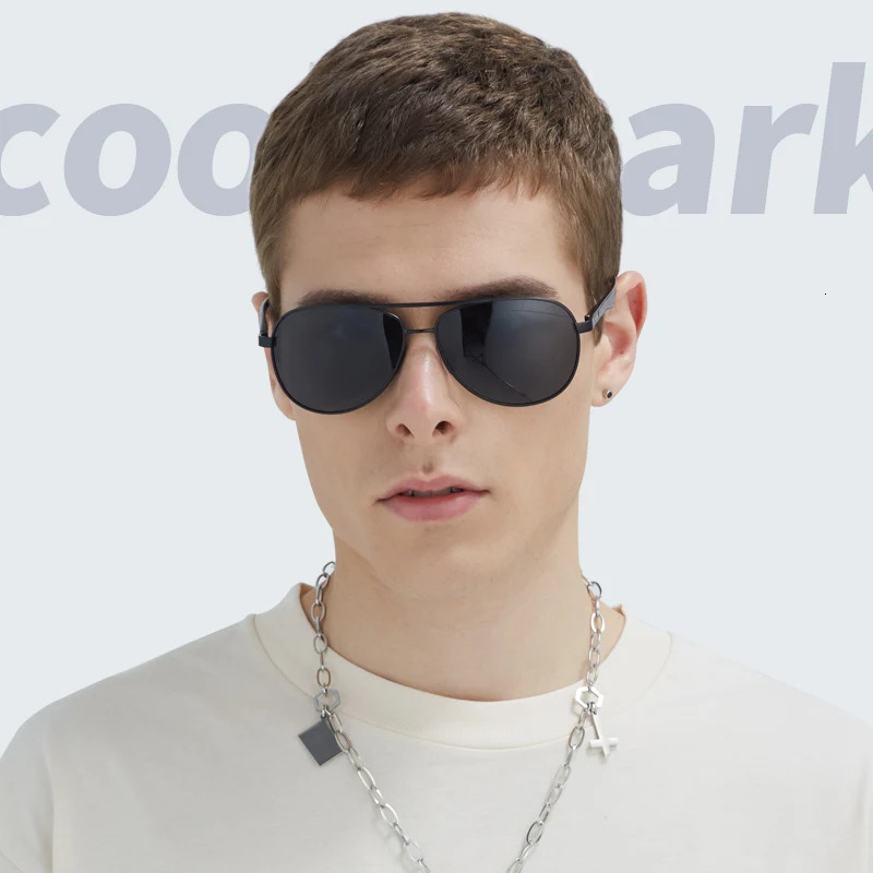 Cook Shark Mens Sunglasses Mens Influx of People Driving Polarized Blue Glasses Sunglasses Drivers Driving Glasses 241024
