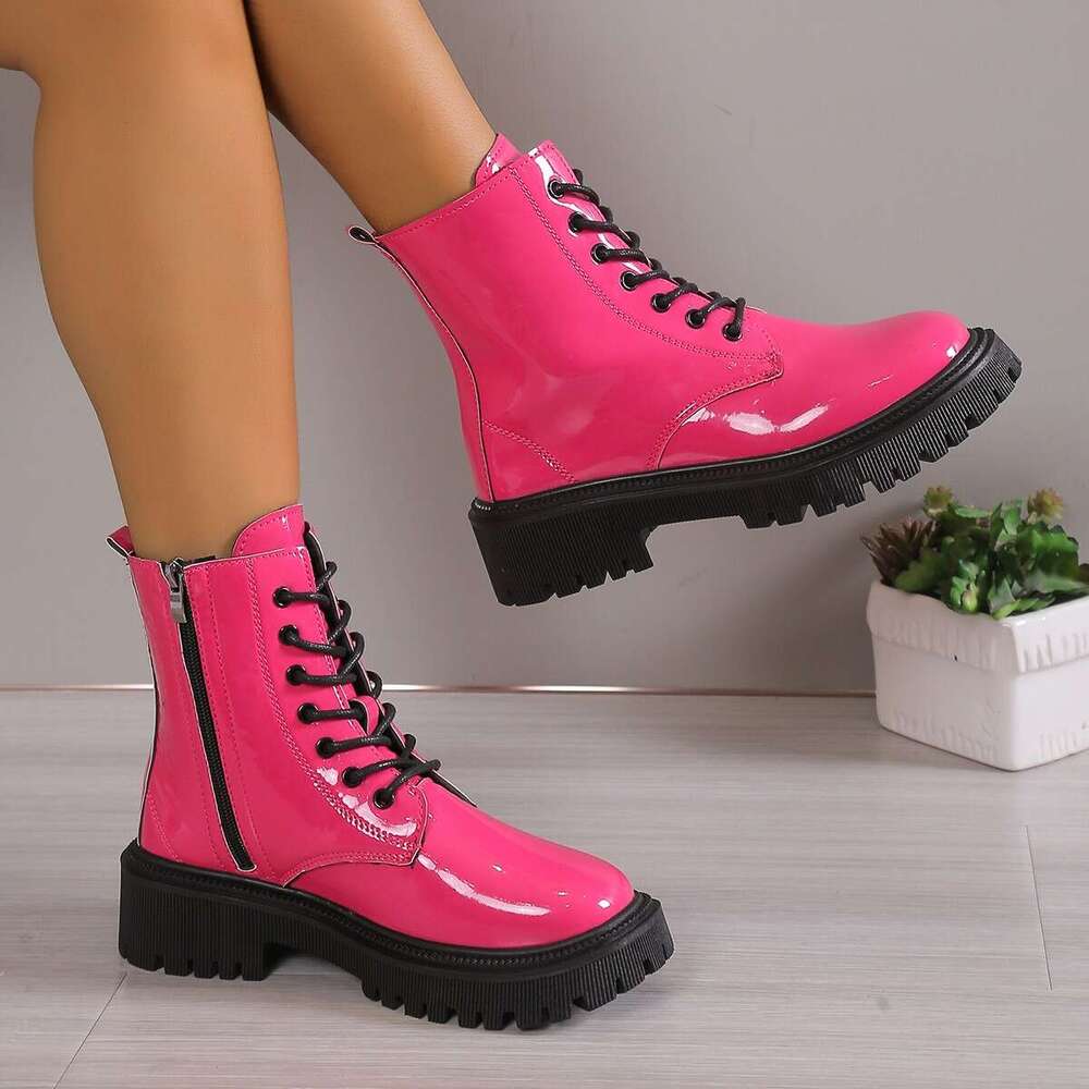 Women's Ankle Boots Autumn Platform Sports Shoes Comfortable New In Elegant Woman With Medium Heels Round Head Sale