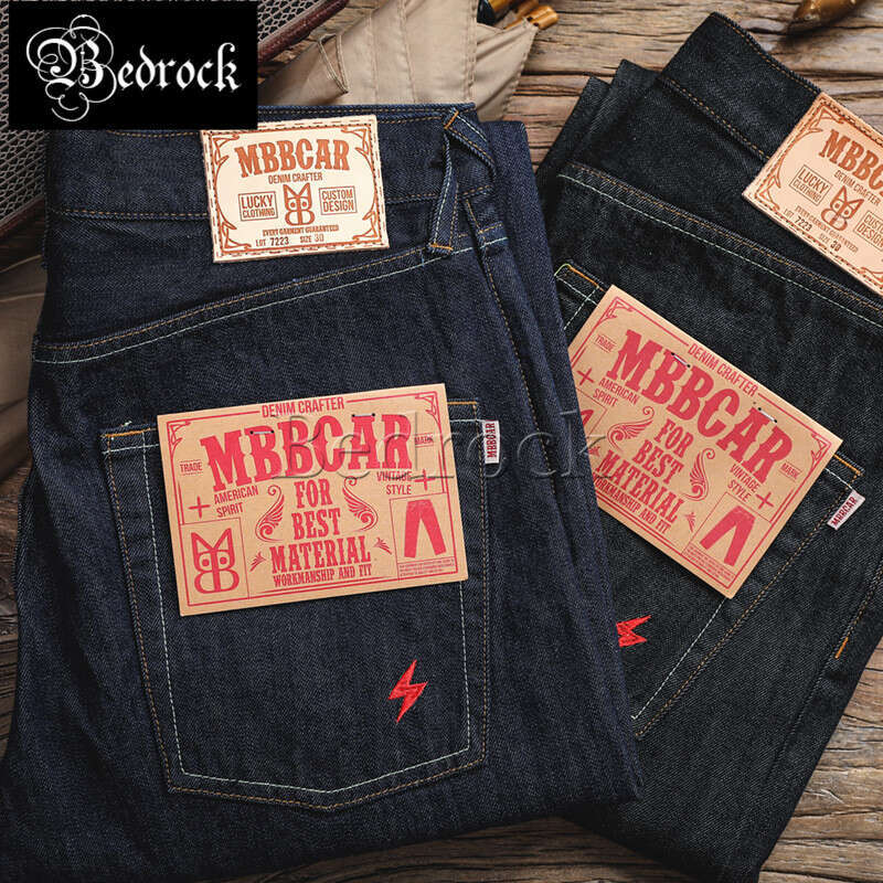 Original Design 14Oz Seedge For Men Raw Denim Washed All-Match Casual Jeans Ankle-Length Pencil Pants