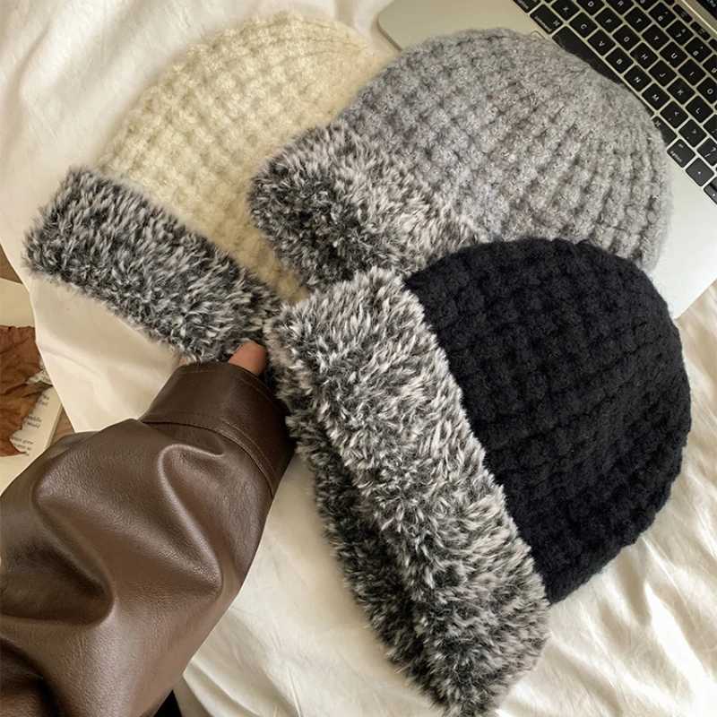 2024 New Autumn Winter Fashion Fur Hat Fur Hat Mongolian Hat Fur Hat Brushless Plush Fluffy Ski Hat X24102311