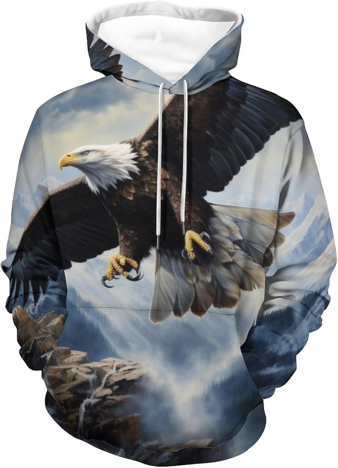 Hoodie for Mens Womens 3D Print Animal Hooded Sweatshirt Eagle Pullover Hoodies for Men Women Graphic Hoodies sweatshirt Pullover Long Sleeve Fashion 
