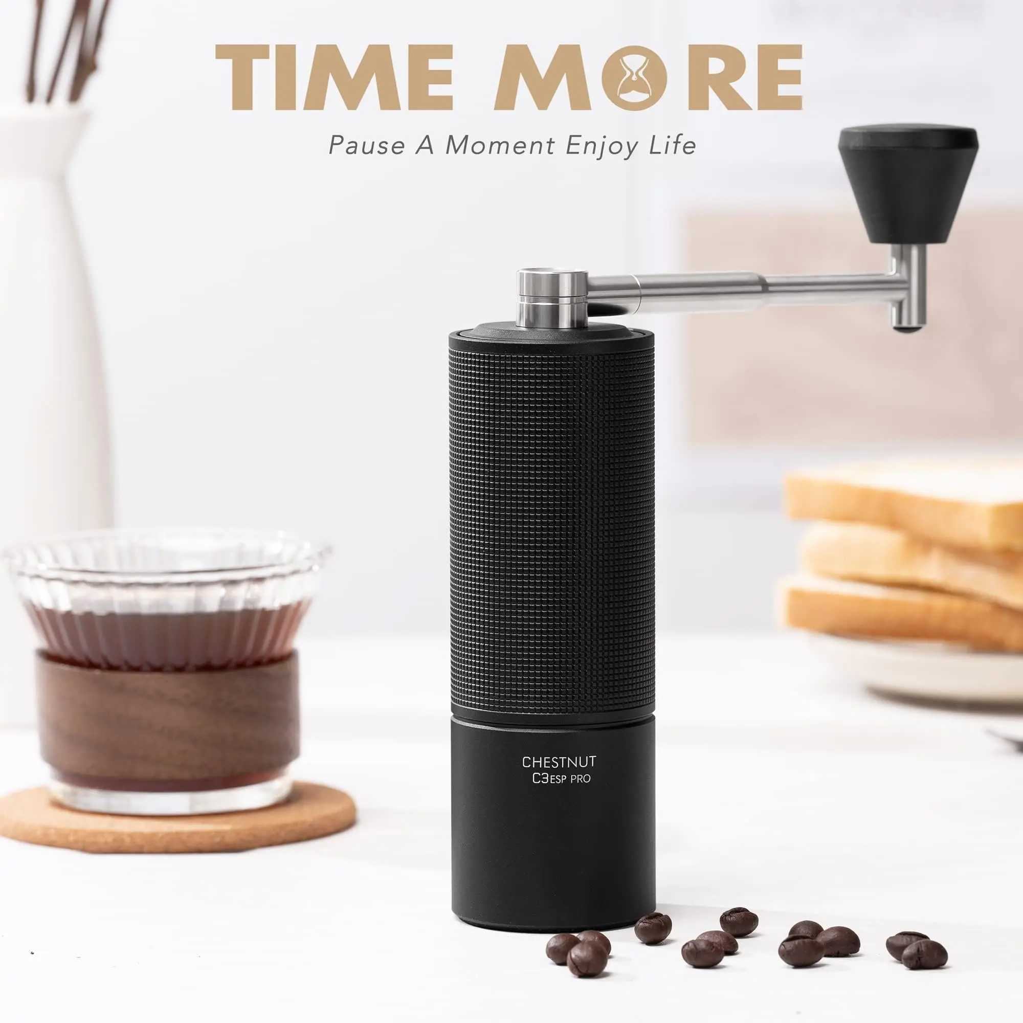TIMEMORE Chestnut C3S Pro / C3ESP Pro Manual Coffee Grinder With Foldable Crank S2C Burr Inside Portable Hand Espresso Grinder S2410246