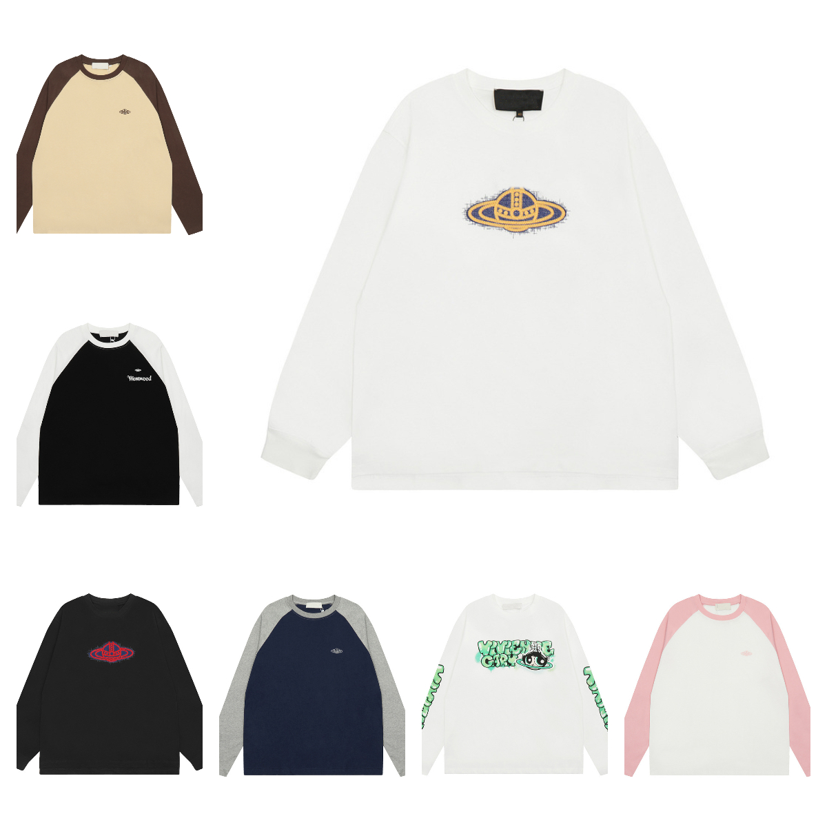 long sleeve shirt t shirt designer womens designer west wood womens top unisex cotton Letter Graphic Printing Tees embroider tops women designer women clothing