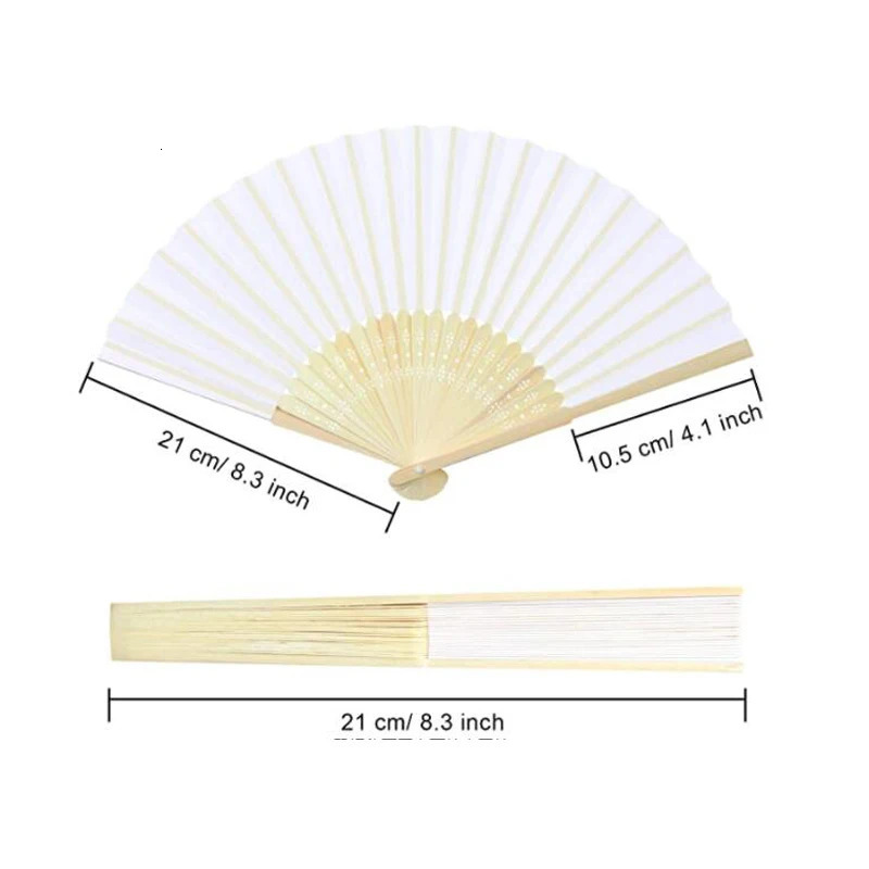 Personalized Wedding Fan White Folding Elegant Paper Fan Wedding Gift Bridal Customization Handmade Fan Gift with Machine Bag 241019